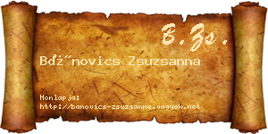 Bánovics Zsuzsanna névjegykártya
