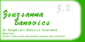 zsuzsanna banovics business card