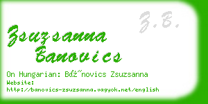 zsuzsanna banovics business card